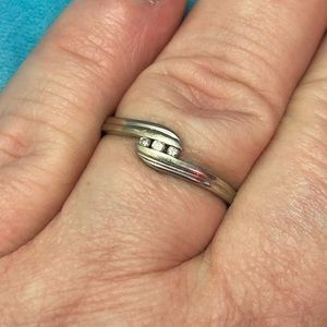 10k white gold and diamond ring. Size 8.